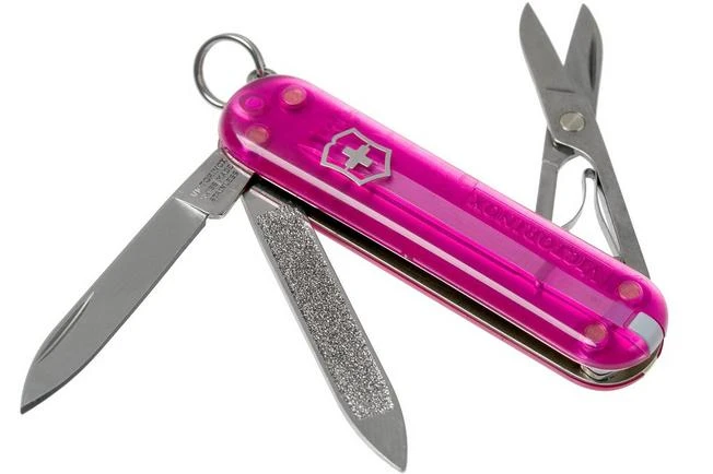 Victorinox Classic Transparant Pink 0.6203.T5 Swiss Pocket Knife 3 Victorinox Classic Transparant Pink 0.6203.T5 Swiss Pocket Knife