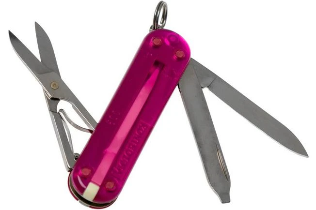 Victorinox Classic ‘The Gift’, I Love You, Translucent Pink 0.6233.T855 Swiss Pocket Knife 4 Victorinox Classic ‘The Gift’, I Love You, Translucent Pink 0.6233.T855 Swiss Pocket Knife - Image 2