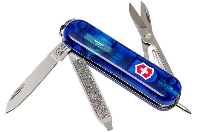 Victorinox Signature Lite, Swiss Pocket Knife, Transparant Blue 3 Victorinox Signature Lite, Swiss Pocket Knife, Transparant Blue