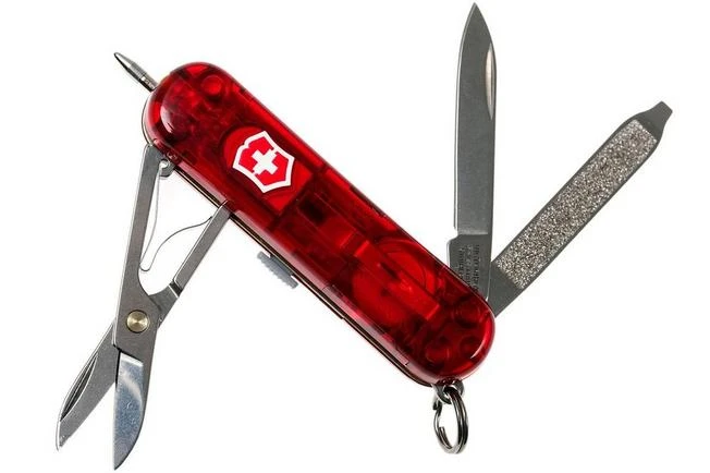 Victorinox Signature Lite, Swiss Pocket Knife, Transparant Red 3 Victorinox Signature Lite, Swiss Pocket Knife, Transparant Red