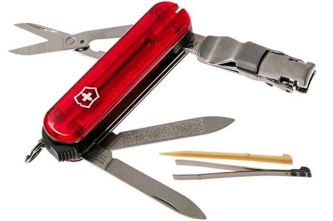 Victorinox Nail Clip 580, Swiss Pocket Knife, Transparant Red 3 Victorinox Nail Clip 580, Swiss Pocket Knife, Transparant Red