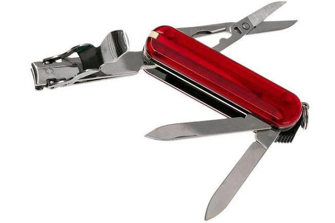 Victorinox Nail Clip 580, Swiss Pocket Knife, Transparant Red 4 Victorinox Nail Clip 580, Swiss Pocket Knife, Transparant Red - Image 2