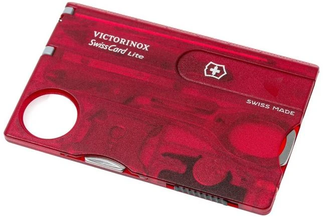 Victorinox SwissCard Lite Translucent Red 0.7300.T 3 Victorinox SwissCard Lite Translucent Red 0.7300.T