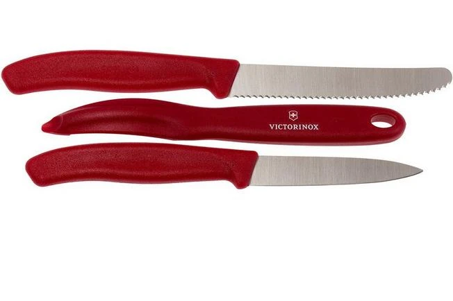 Victorinox SwissClassic Vegetable Knives In Red, Set Of 3, 6.7111.31 4 Victorinox SwissClassic Vegetable Knives In Red, Set Of 3, 6.7111.31 - Image 2