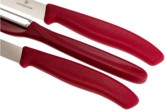 Victorinox SwissClassic Vegetable Knives In Red, Set Of 3, 6.7111.31 6 Victorinox SwissClassic Vegetable Knives In Red, Set Of 3, 6.7111.31 - Image 4