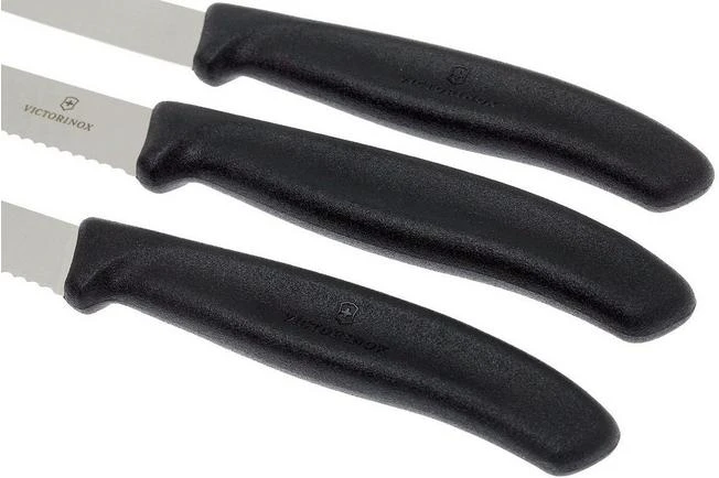 Victorinox SwissClassic Vegetable Knives Black, Set Of 3, 6.7113.3 5 Victorinox SwissClassic Vegetable Knives Black, Set Of 3, 6.7113.3 - Image 3