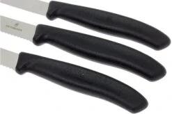 Victorinox SwissClassic Vegetable Knives Black, Set Of 3, 6.7113.3 -Victorinox VT6 7113 3 03 victorinox groentemesset vt6 7113 3 03
