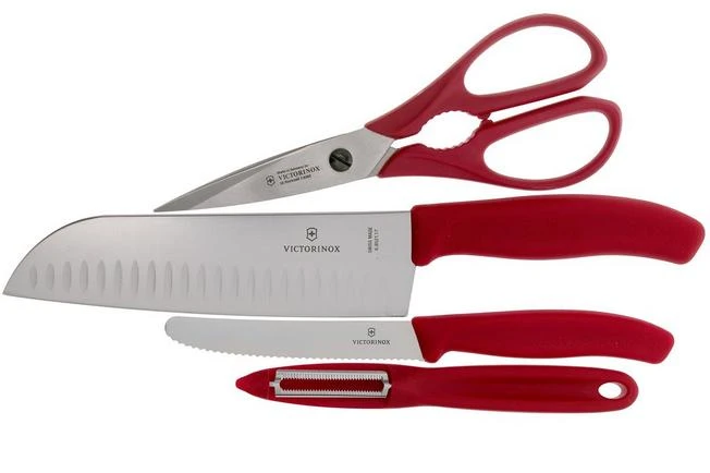Victorinox SwissClassic 6.7131.4G 4-piece Kitchen Knife Set, Red 2 Victorinox SwissClassic 6.7131.4G 4-piece Kitchen Knife Set, Red