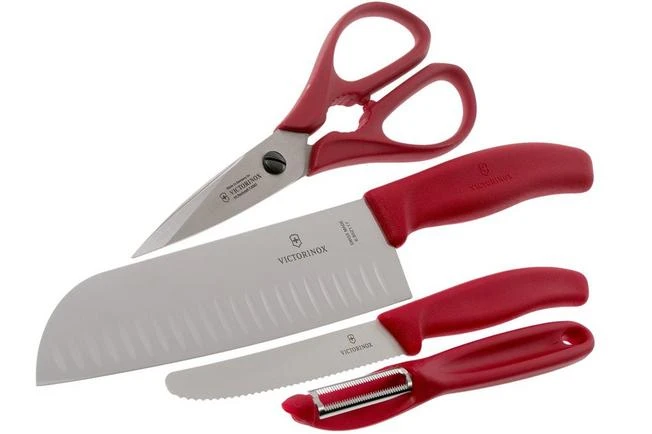 Victorinox SwissClassic 6.7131.4G 4-piece Kitchen Knife Set, Red 4 Victorinox SwissClassic 6.7131.4G 4-piece Kitchen Knife Set, Red - Image 3