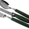 Victorinox Swiss Classic 3-piece Cutlery Set Black With Foldable Knife -Victorinox VT6 7192 F3 01 victorinox