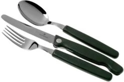 Victorinox Swiss Classic 3-piece Cutlery Set Black With Foldable Knife