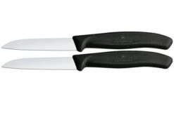 Victorinox Swiss Classic 6.7403.2 Straight, Black, Set Of 2 Vegetable Knives, 8 Cm
