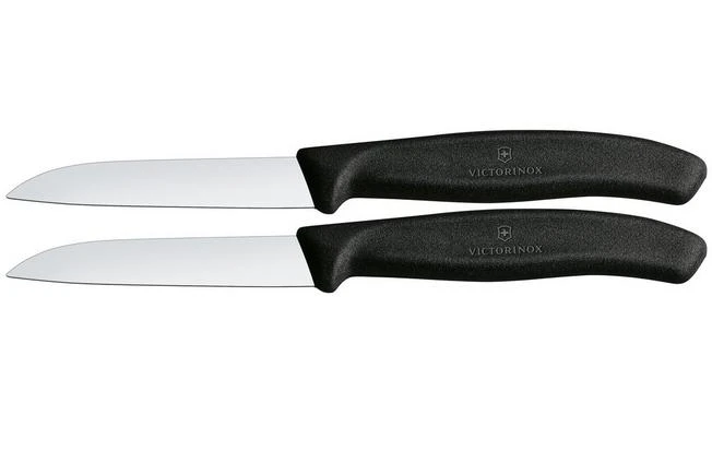 Victorinox Swiss Classic 6.7403.2 Straight, Black, Set Of 2 Vegetable Knives, 8 Cm 3 Victorinox Swiss Classic 6.7403.2 Straight, Black, Set Of 2 Vegetable Knives, 8 Cm
