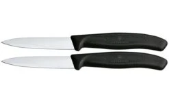 Victorinox Swiss Classic 6.7603.2 Straight, Black, Set Of 2 Vegetable Knives, 8 Cm