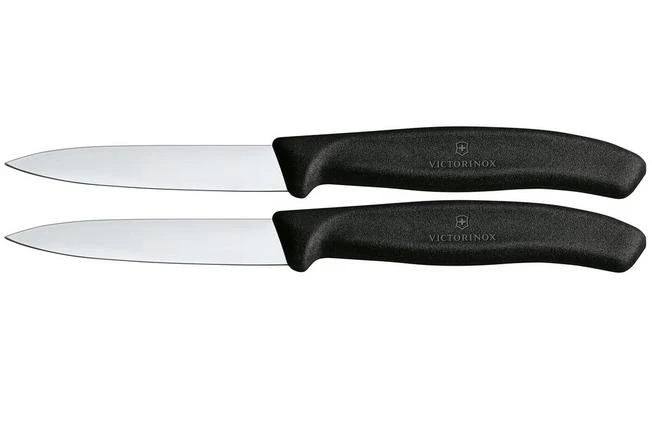 Victorinox Swiss Classic 6.7603.2 Straight, Black, Set Of 2 Vegetable Knives, 8 Cm 3 Victorinox Swiss Classic 6.7603.2 Straight, Black, Set Of 2 Vegetable Knives, 8 Cm
