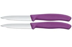 Victorinox Swiss Classic 6.7605.2C1 Straight, Purple, Set Of 2 Vegetable Knives, 8 Cm