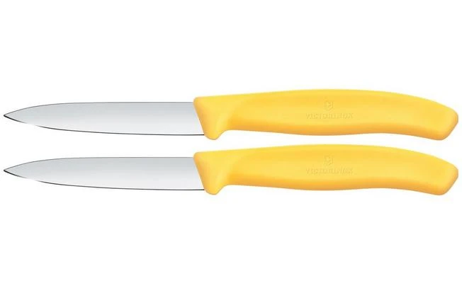 Victorinox Swiss Classic 6.7608.2C1 Straight, Yellow, Set Of 2 Vegetable Knives, 8 Cm 3 Victorinox Swiss Classic 6.7608.2C1 Straight, Yellow, Set Of 2 Vegetable Knives, 8 Cm