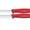 Victorinox Swiss Classic 6.7691.2C1 Straight/Wavy, Red, Set Of 2 Vegetable Knives, 8 Cm