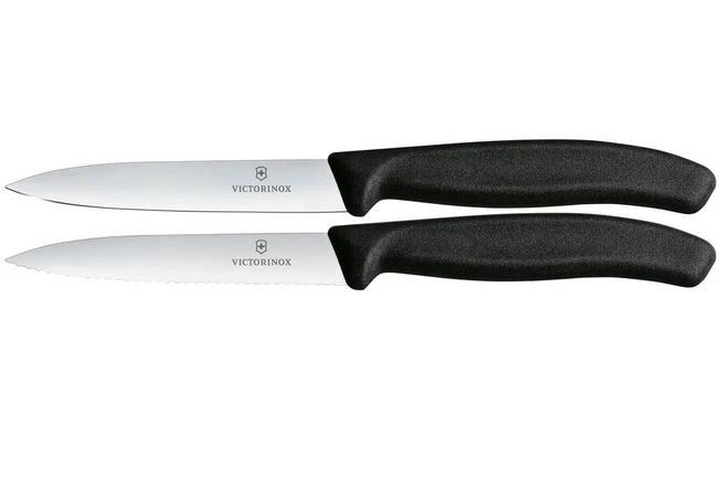 Victorinox Swiss Classic 6.7793.2 Straight/Wavy, Black, Set Of 2 Vegetable Knives, 10 Cm 3 Victorinox Swiss Classic 6.7793.2 Straight/Wavy, Black, Set Of 2 Vegetable Knives, 10 Cm