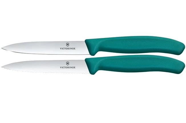 Victorinox Swiss Classic 6.7794.2C1 Straight/Wavy, Green, Set Of 2 Vegetable Knives, 10 Cm 3 Victorinox Swiss Classic 6.7794.2C1 Straight/Wavy, Green, Set Of 2 Vegetable Knives, 10 Cm