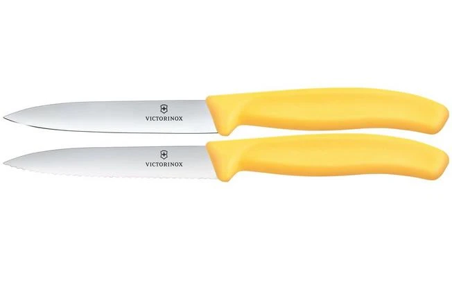 Victorinox Swiss Classic 6.7798.2C1 Straight/Wavy, Yellow, Set Of 2 Vegetable Knives, 10 Cm 3 Victorinox Swiss Classic 6.7798.2C1 Straight/Wavy, Yellow, Set Of 2 Vegetable Knives, 10 Cm