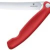 Victorinox Swiss Classic Picnic Knife 6.7831.FC1 Wavy, Red, Foldable Serrated Vegetable Knife