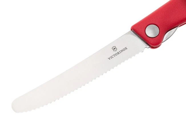 Victorinox Swiss Classic Picnic Knife 6.7831.FC1 Wavy, Red, Foldable Serrated Vegetable Knife 5 Victorinox Swiss Classic Picnic Knife 6.7831.FC1 Wavy, Red, Foldable Serrated Vegetable Knife - Image 3
