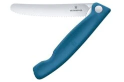 Victorinox Swiss Classic Picnic Knife 6.7832.FC1 Wavy, Blue, Foldable Serrated Vegetable Knife
