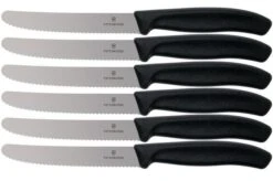 Victorinox SwissClassic 6.7833.6, 6-piece Tomato Knife Set, Black