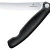 Victorinox Swiss Classic Picnic Knife 6.7833.F Wavy, Black, Foldable Serrated Vegetable Knife -Victorinox VT6 7833 F 01 victorinox