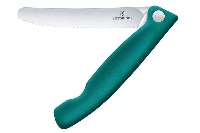 Victorinox Swiss Classic Picnic Knife 6.7834.FC1 Wavy, Green, Foldable Serrated Vegetable Knife 3 Victorinox Swiss Classic Picnic Knife 6.7834.FC1 Wavy, Green, Foldable Serrated Vegetable Knife