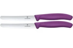 Victorinox Swiss Classic 6.7835.2C1 Tomato & Table Knife, Wavy, Purple, Set Of 2 Tomato Knives