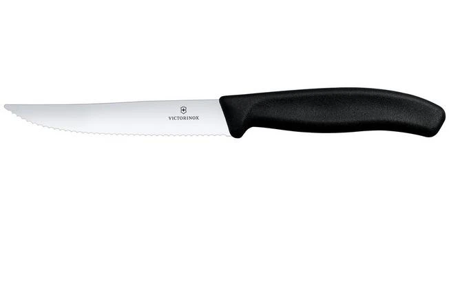 Victorinox Swiss Classic Steak & Pizza Knife 6.7933 Wavy, Black, Serrated Steak Knife, 12 Cm 3 Victorinox Swiss Classic Steak & Pizza Knife 6.7933 Wavy, Black, Serrated Steak Knife, 12 Cm