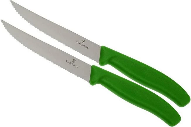 Victorinox Swissclassic Pizza/steak Knife Green, Set Of 2, 6.7936.12L4B 3 Victorinox Swissclassic Pizza/steak Knife Green, Set Of 2, 6.7936.12L4B