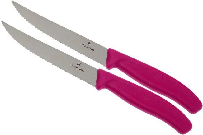 Victorinox Swissclassic Pizza/steak Knife Pink, Set Of 2, 6.7936.12L5B 3 Victorinox Swissclassic Pizza/steak Knife Pink, Set Of 2, 6.7936.12L5B