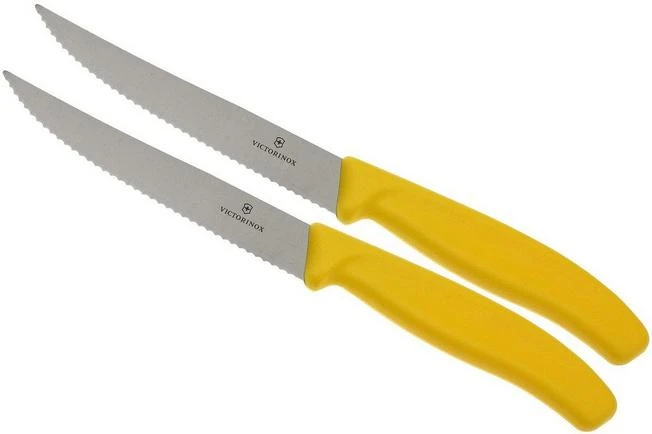 Victorinox Swissclassic Pizza/steak Knife Yellow, Set Of 2, 6.7936.12L8B 3 Victorinox Swissclassic Pizza/steak Knife Yellow, Set Of 2, 6.7936.12L8B