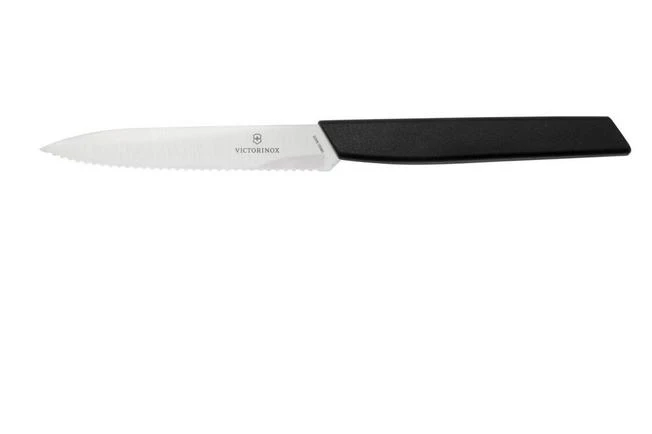 Victorinox Swiss Modern 6.9003.10W Serrated Vegetable Knife 10 Cm, Black 3 Victorinox Swiss Modern 6.9003.10W Serrated Vegetable Knife 10 Cm, Black