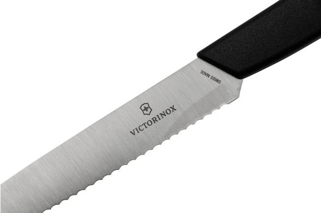 Victorinox Swiss Modern 6.9003.10W Serrated Vegetable Knife 10 Cm, Black 7 Victorinox Swiss Modern 6.9003.10W Serrated Vegetable Knife 10 Cm, Black - Image 5
