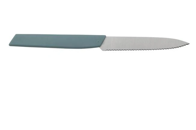 Victorinox Swiss Modern 6.9006.10W21 Serrated Vegetable Knife 10 Cm, Arona Blue 4 Victorinox Swiss Modern 6.9006.10W21 Serrated Vegetable Knife 10 Cm, Arona Blue - Image 2