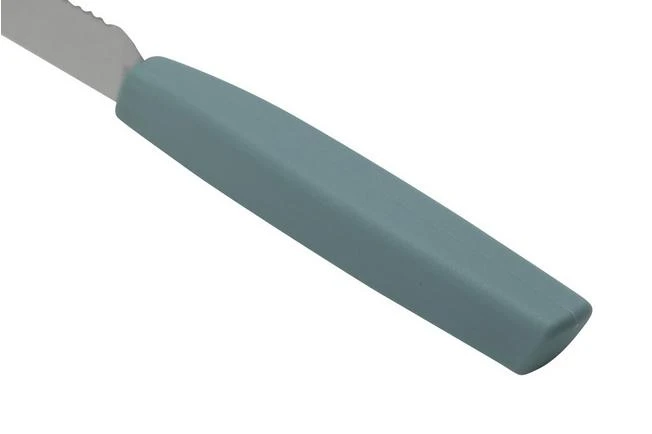 Victorinox Swiss Modern 6.9006.10W21 Serrated Vegetable Knife 10 Cm, Arona Blue 6 Victorinox Swiss Modern 6.9006.10W21 Serrated Vegetable Knife 10 Cm, Arona Blue - Image 4