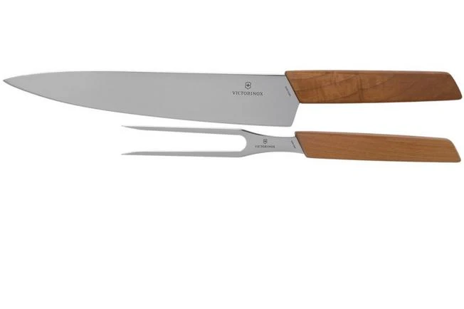 Victorinox Swiss Modern 6.9091.2 Carving Set, Walnut Wood 3 Victorinox Swiss Modern 6.9091.2 Carving Set, Walnut Wood