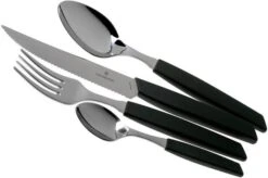 Victorinox Swiss Modern 6.9093.12W.24, 24-piece Cutlery Set With Steak Knife, Black