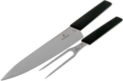 Victorinox Swiss Modern Carving Knife And Meat Fork, Black -Victorinox VT6 9093 21G 03 victorinox 1