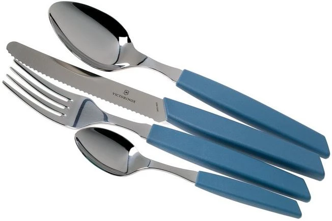Victorinox Swiss Modern 6.9096.11W2.24, 24-piece Cutlery Set With Tomato Knife, Blue 3 Victorinox Swiss Modern 6.9096.11W2.24, 24-piece Cutlery Set With Tomato Knife, Blue