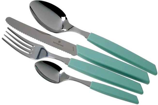 Victorinox Swiss Modern 6.9096.11W41.24, 24-piece Cutlery Set With Tomato Knife, Green 3 Victorinox Swiss Modern 6.9096.11W41.24, 24-piece Cutlery Set With Tomato Knife, Green