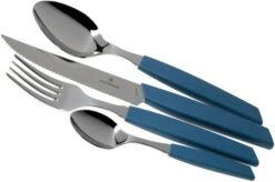 Victorinox Swiss Modern 6.9096.12W2.24, 24-piece Cutlery Set With Steak Knife, Blue