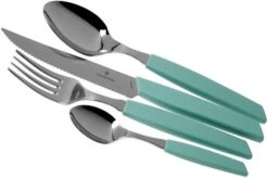 Victorinox Swiss Modern 6.9096.12W41.24, 24-piece Cutlery Set With Steak Knife, Green