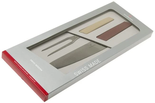 Victorinox Swiss Modern Carving Knife And Meat Fork, Red And Cream 6 Victorinox Swiss Modern Carving Knife And Meat Fork, Red And Cream - Image 4