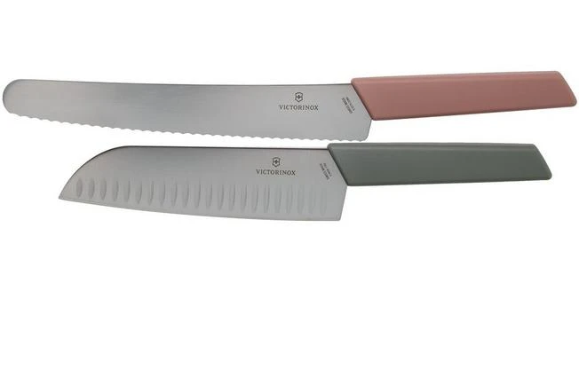 Victorinox Swiss Modern Two-piece Knife Set, Bread Knife And Santoku 3 Victorinox Swiss Modern Two-piece Knife Set, Bread Knife And Santoku